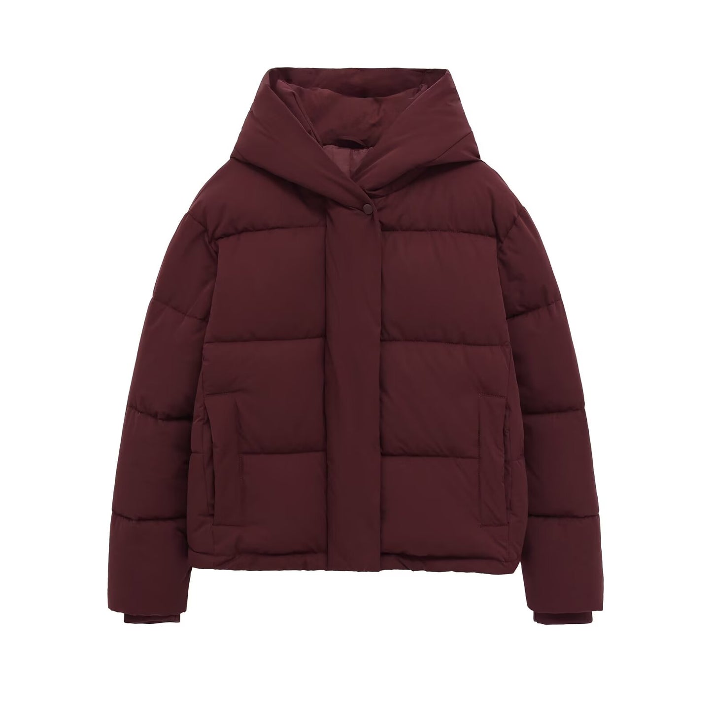 Women's thick windproof hooded cotton jacket Coat