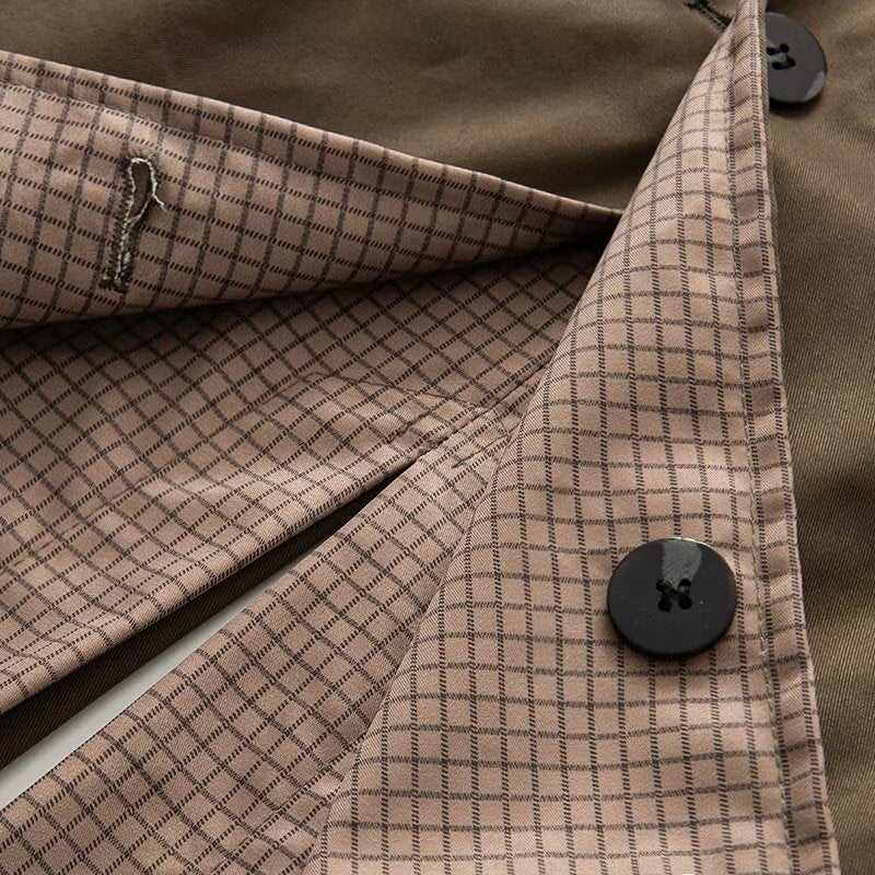 Women's double-sided wear long style faux fur effect windbreaker Coat