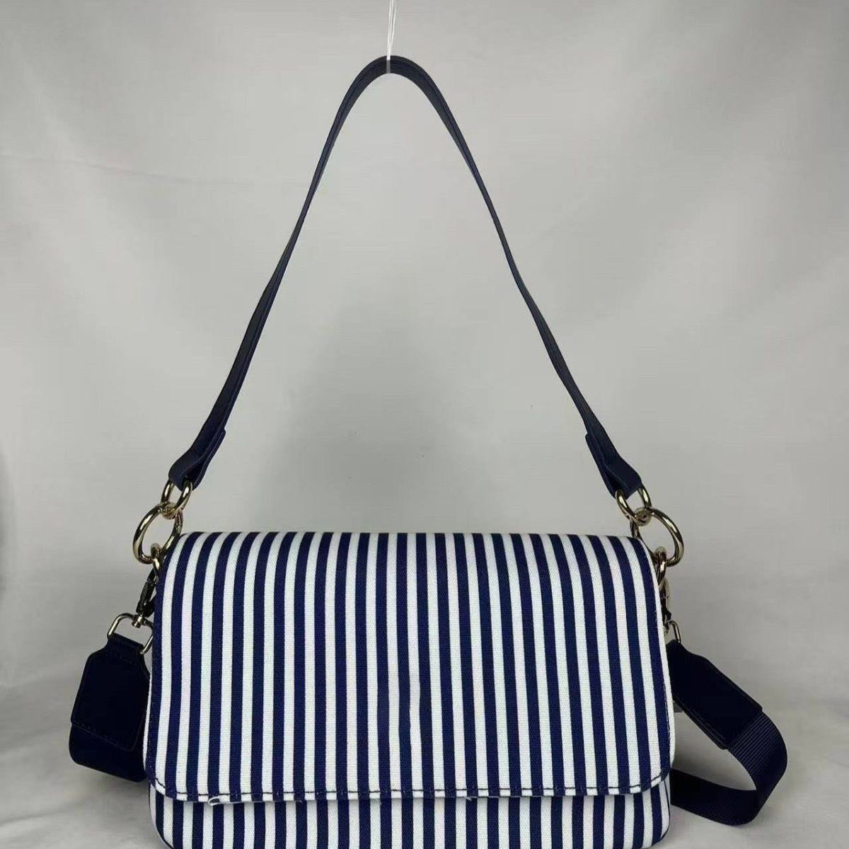 Women's New Fashion Joker Nylon Underarm Bag Wide Shoulder Strap Design Crossbody Bag.