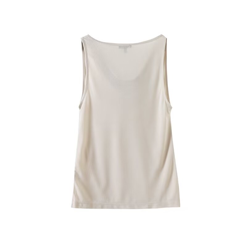 Women's Summer Fashion Swing Neck Sleeveless T-shirt Top