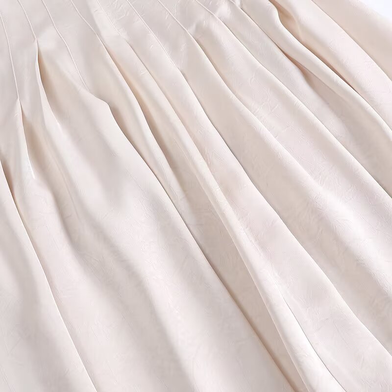 Women's new fashion casual versatile pleated MIDI skirt
