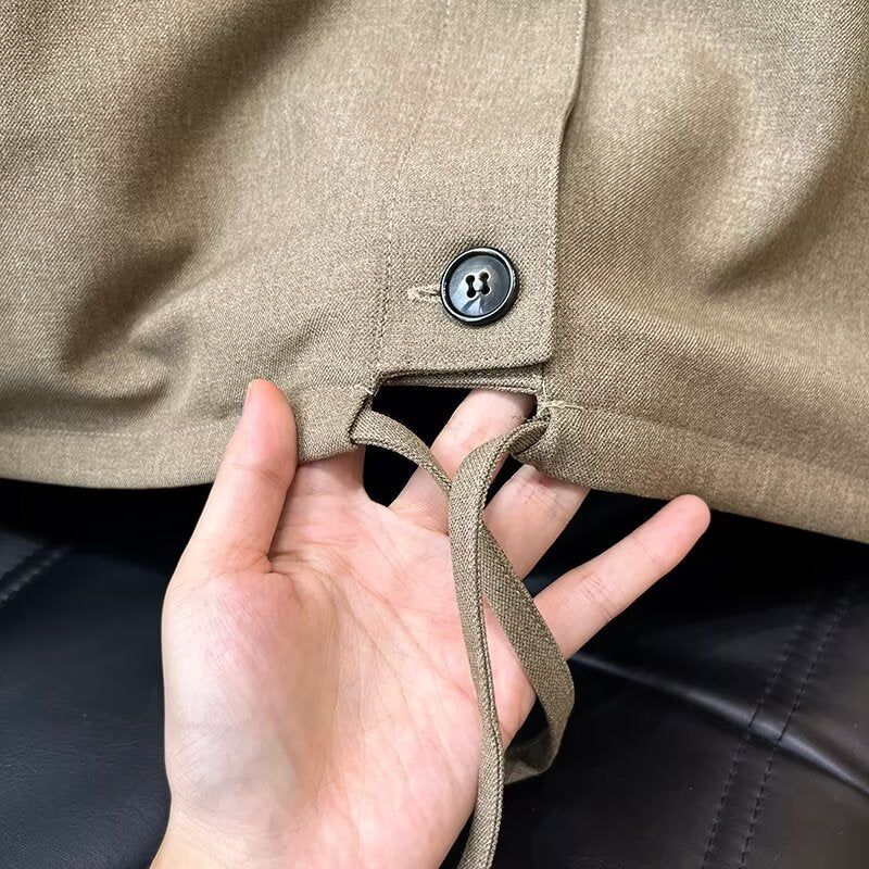 Women's new fashion short lapel linen blend pilot jacket Coat