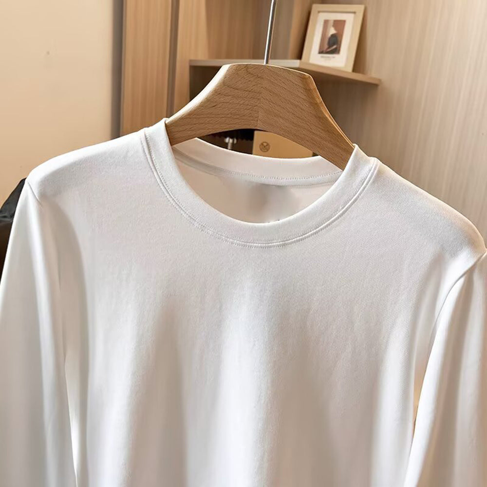 Women's new fashion casual versatile cotton O Neck long sleeved T-shirt