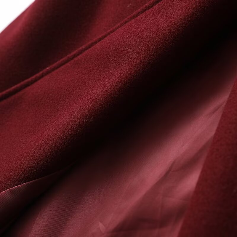 Women's Autumn and Winter New Fashion Joker Belt Accessories Double-breasted Long Coat Retro Long Sleeve Coat Chic Women's Coat.