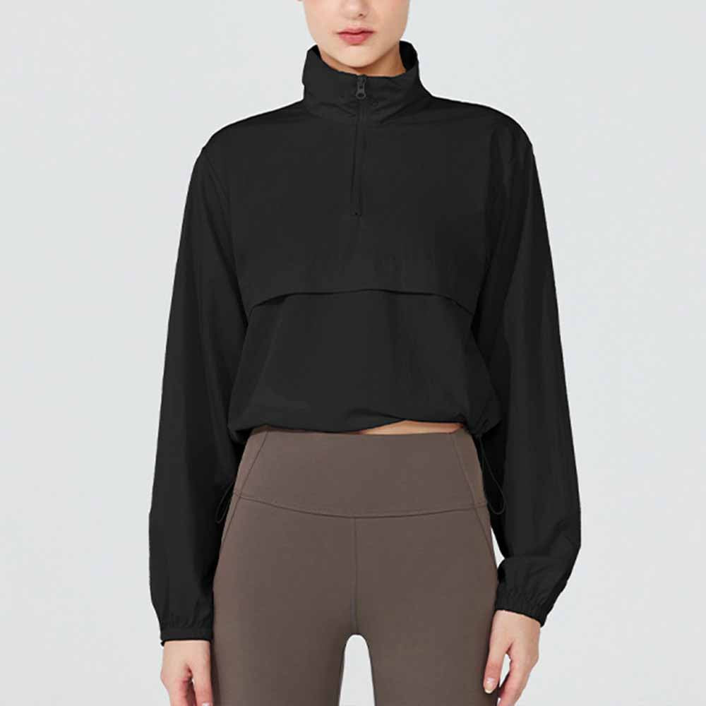 Women's New Fashion Joker Windproof Thin Sunscreen Yoga Smock Long Sleeve Loose Sports Coat