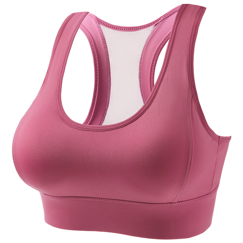 LU Sports Bra Women's Shock-proof and Sag-proof Sports Bra with High Strength, Big Breasts and Small Running Fitness Yoga Vest