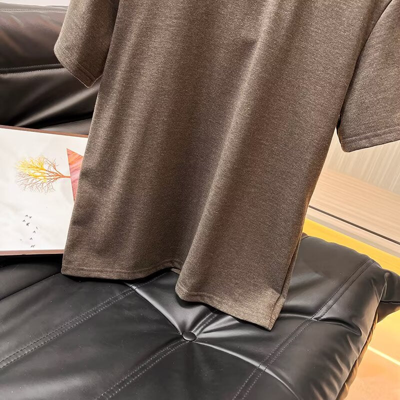 Women's new fashion O Neck basic style short sleeved cotton T-shirt