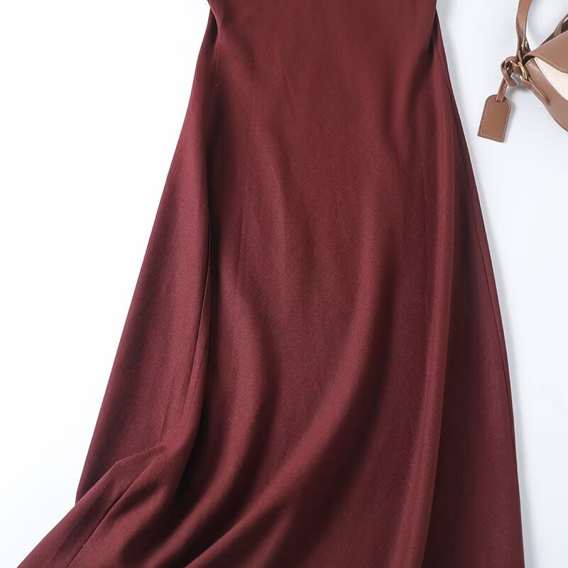 Women's new Fashion Knot Neck Design Comfortable Sleeveless Midi Dress