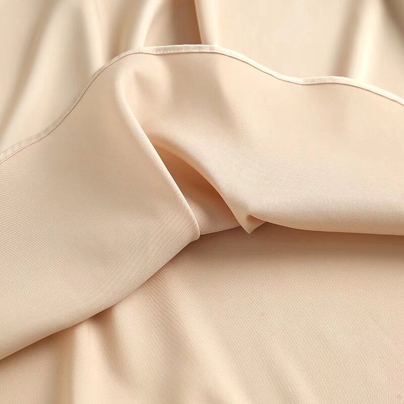 Women's new satin textured draped Midi skirt