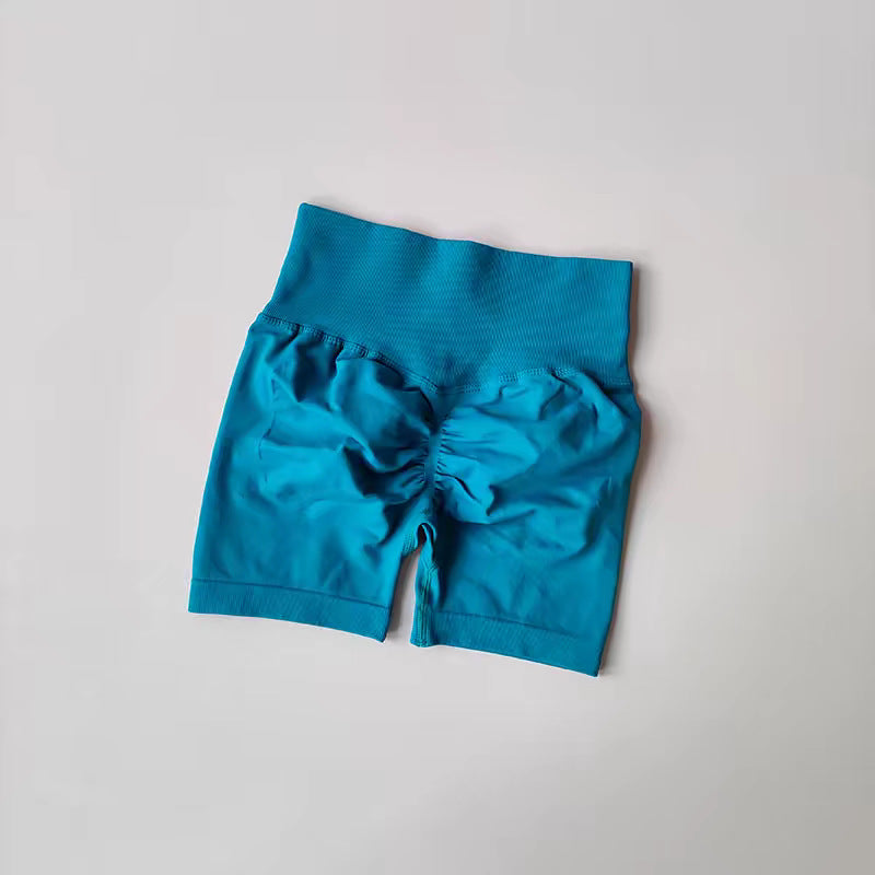Women's new casual high waist hip running training quick-drying running training shorts.