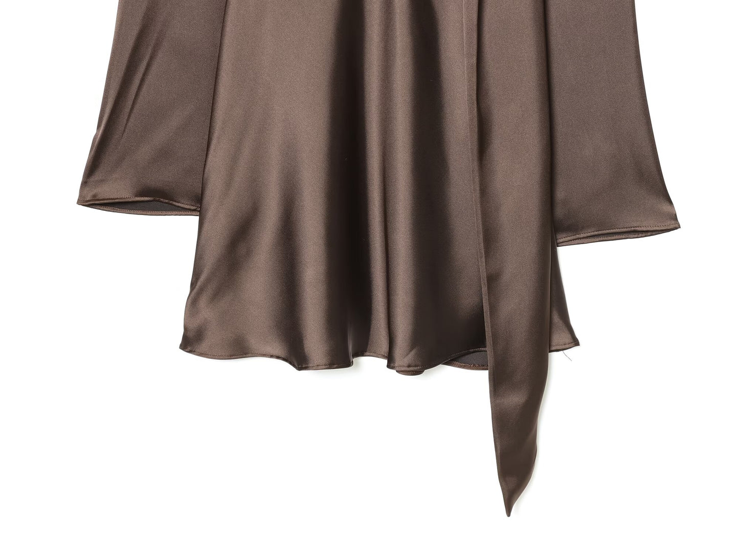 Women's new scarf decoration satin texture mini dress