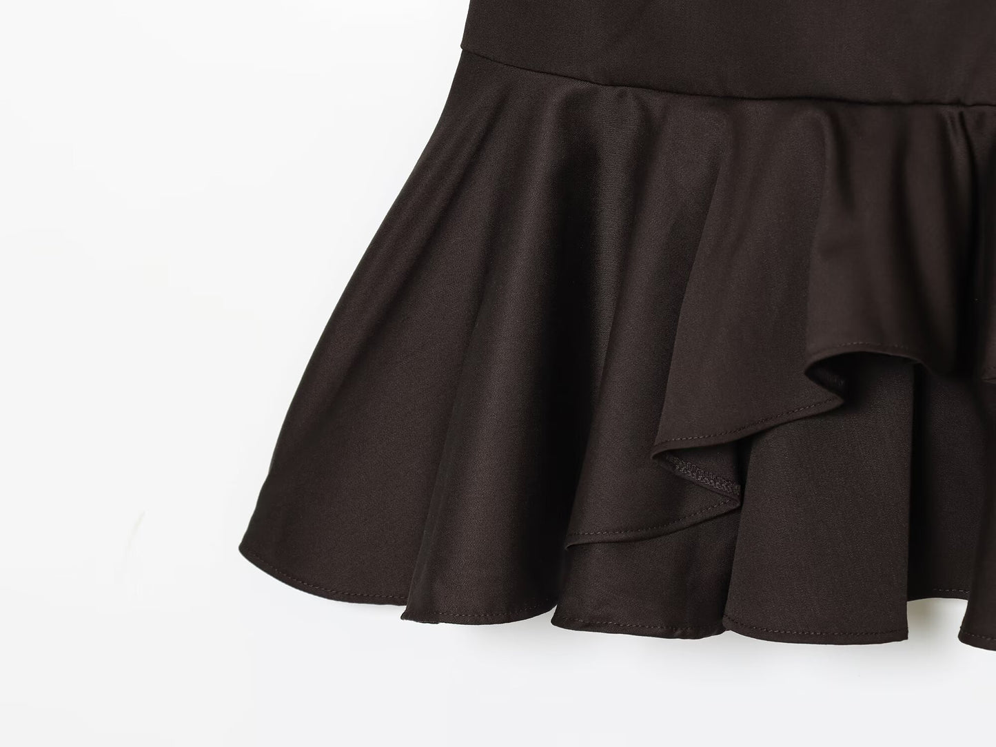 Women's new slim layered decoration sleeveless mini dress