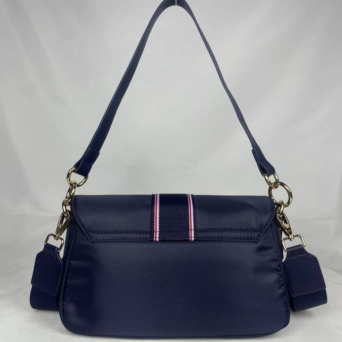 Women's New Fashion Joker Nylon Underarm Bag Wide Shoulder Strap Design Crossbody Bag.