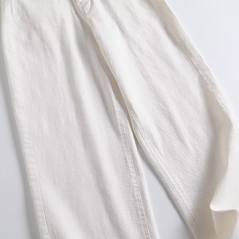 Women's new fashion casual versatile straight denim pants