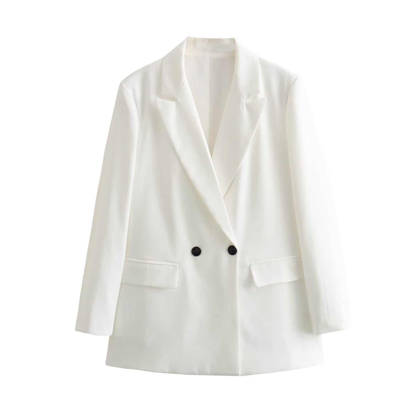 Women's new fashion loose double breasted lapel suit jacket