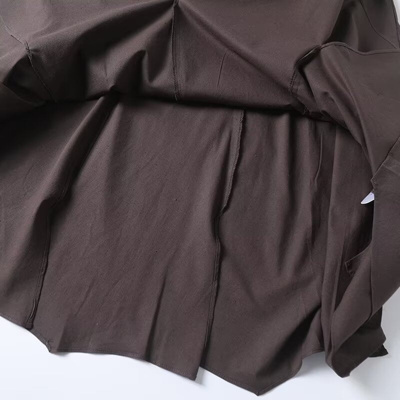 Women's new fashion irregular design casual draped MIDI skirt