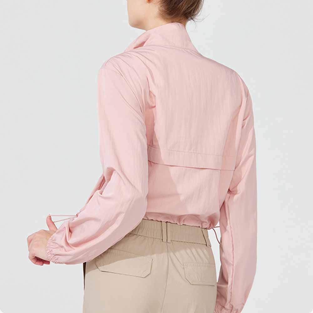 Women's New Fashion Joker Windproof Thin Sunscreen Yoga Smock Long Sleeve Loose Sports Coat