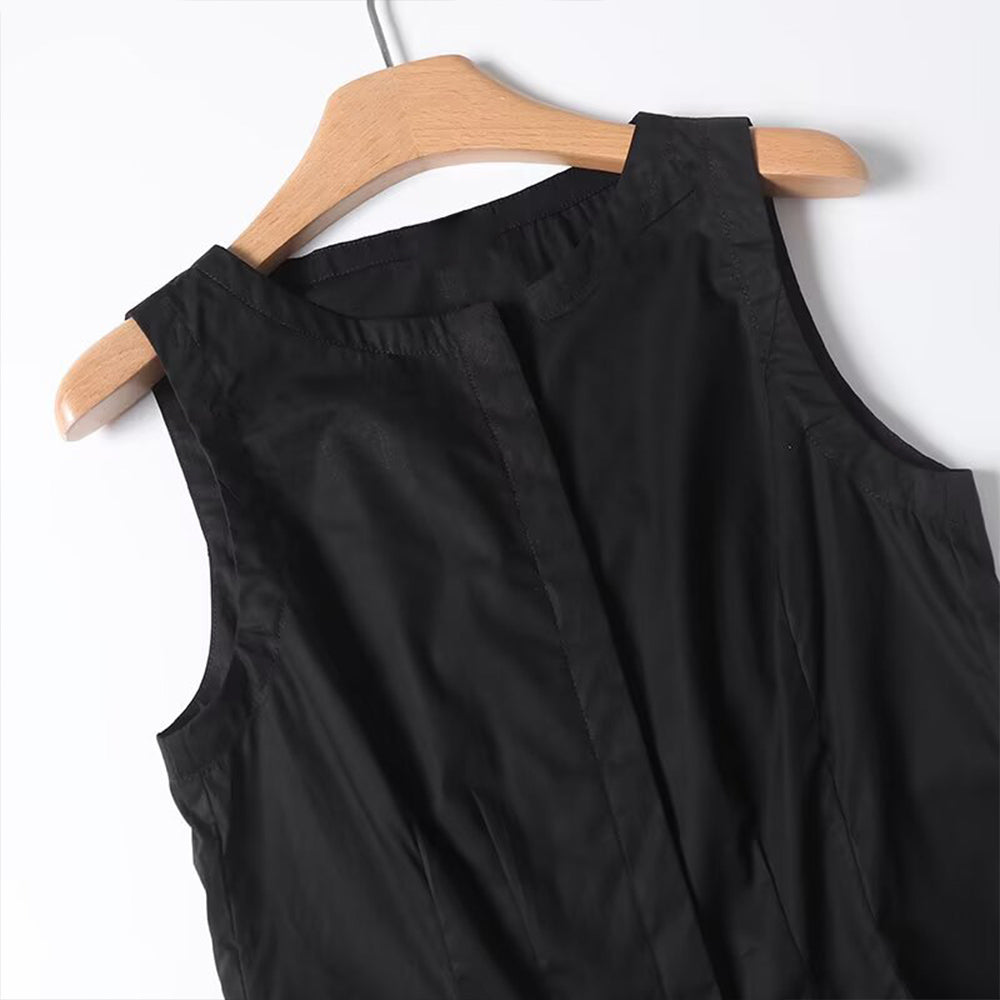 Women's new fashion slim single breasted sleeveless vest+Skirts suit
