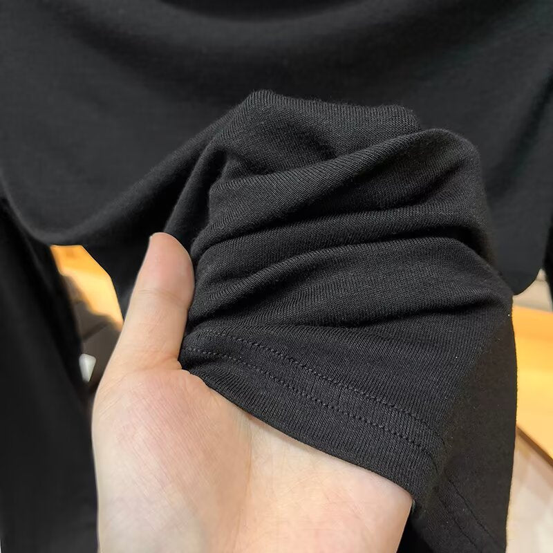 Women's new fashion slanted collar off shoulder knitted T-shirt