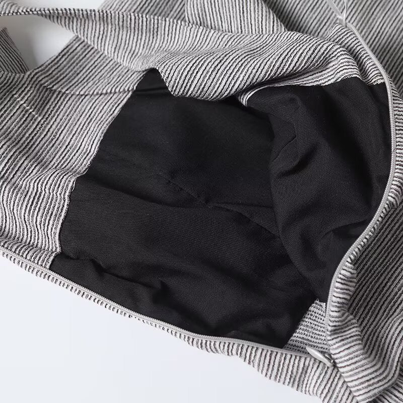 Women's New Fashion Sleeveless pinstripe Square Neck Midi Dress