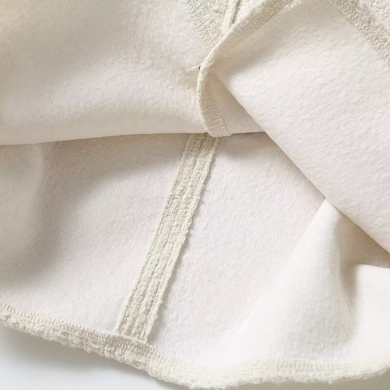 Women's gold button decoration casual O Neck Coat