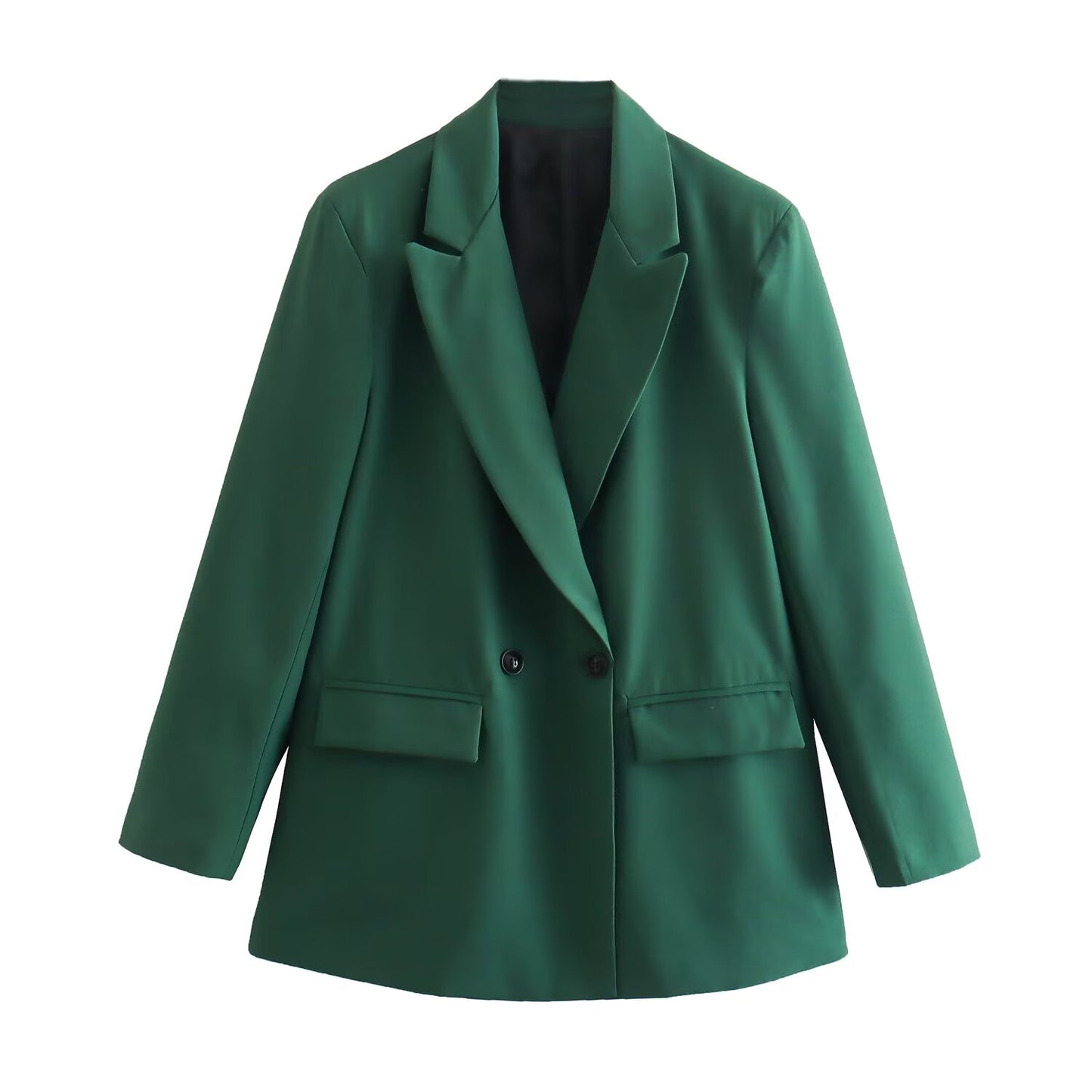 Women's new fashion loose double breasted lapel suit jacket
