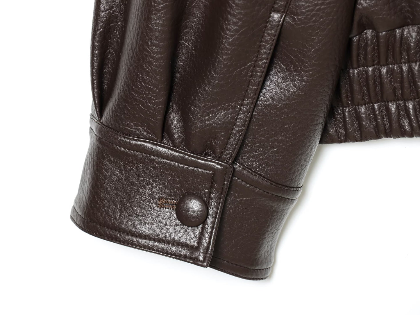 Women's detachable fur collar Faux Leather jacket Coat