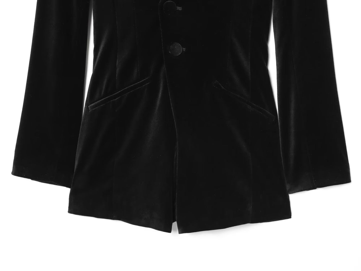 Women's flat velvet V-neck short Blazer jumpsuit