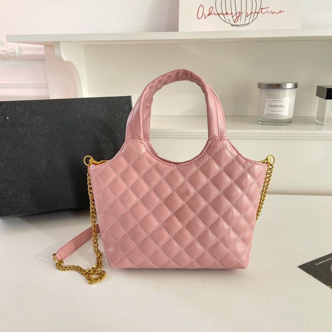 Women's New Temperament Joker Metal Chain Rhombic Cross-body Bag Handbag