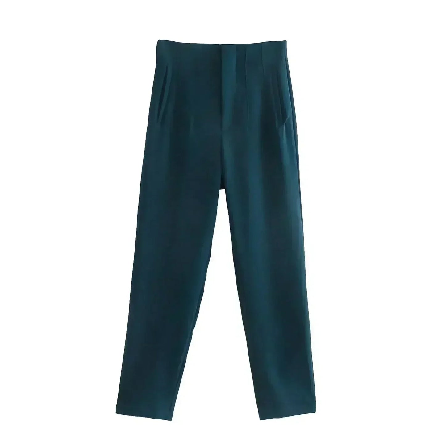 Woman Pants 2023 Chic Fashion Office Wear Pants For Women Vintage High Waist Zipper Fly Female Ankle Trousers Mujer