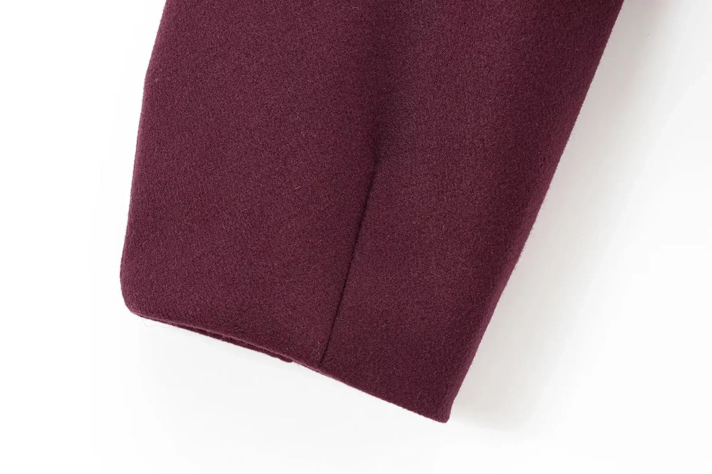 Women's new Fashion Pocket decoration short stand collar woolen jacket coat retro long sleeved button up women's coat chic top