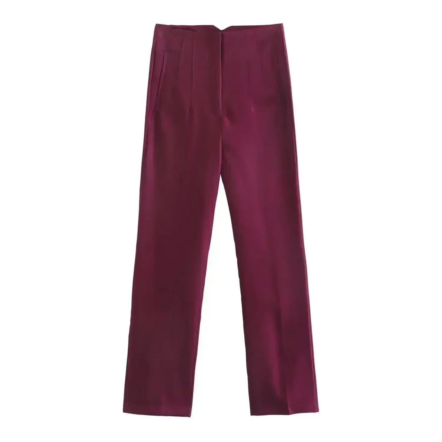 Woman Pants 2023 Chic Fashion Office Wear Pants For Women Vintage High Waist Zipper Fly Female Ankle Trousers Mujer