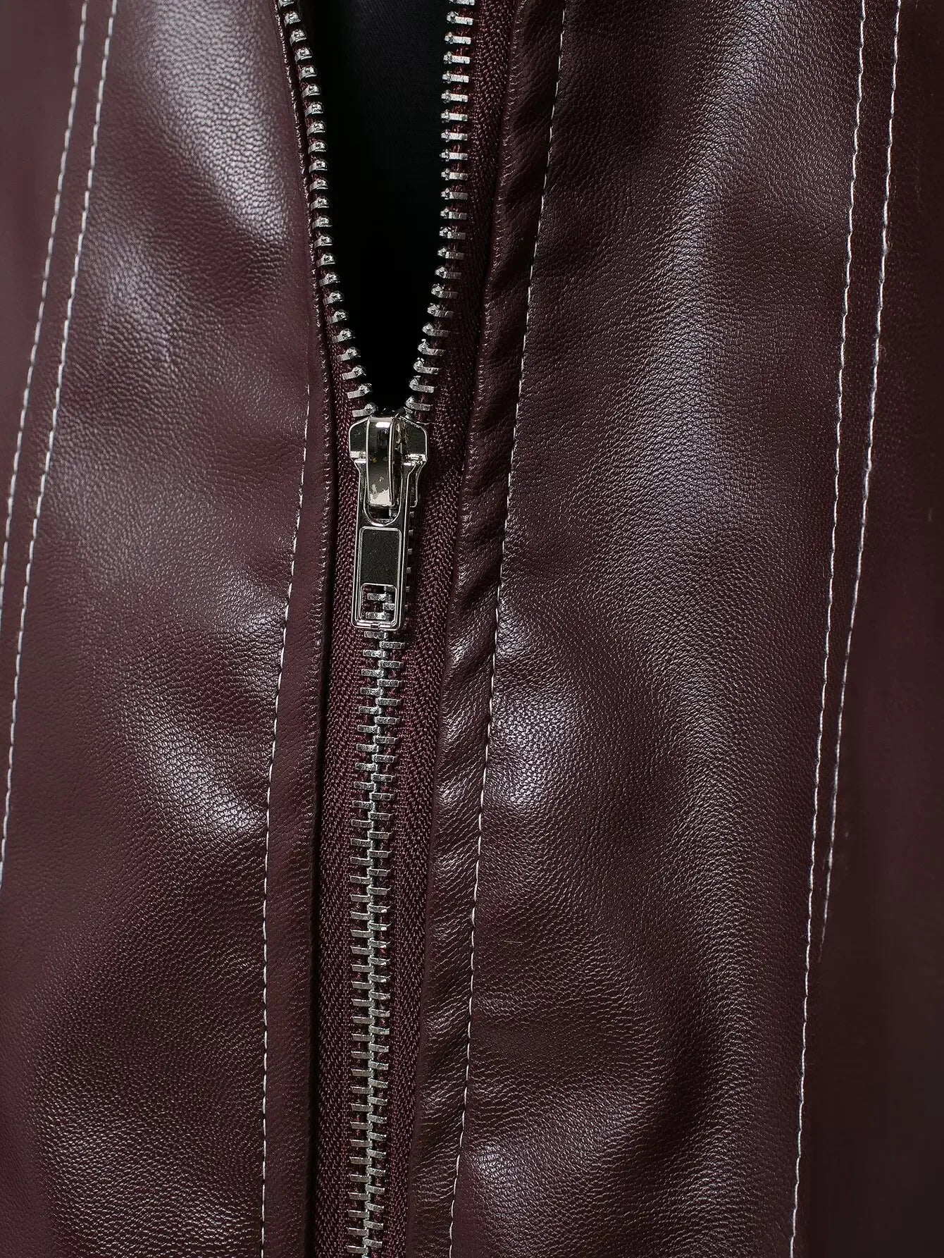 Women's new Fashion loose side pocket casual imitation leather jacket coat retro lapel long sleeved women's coat chic top