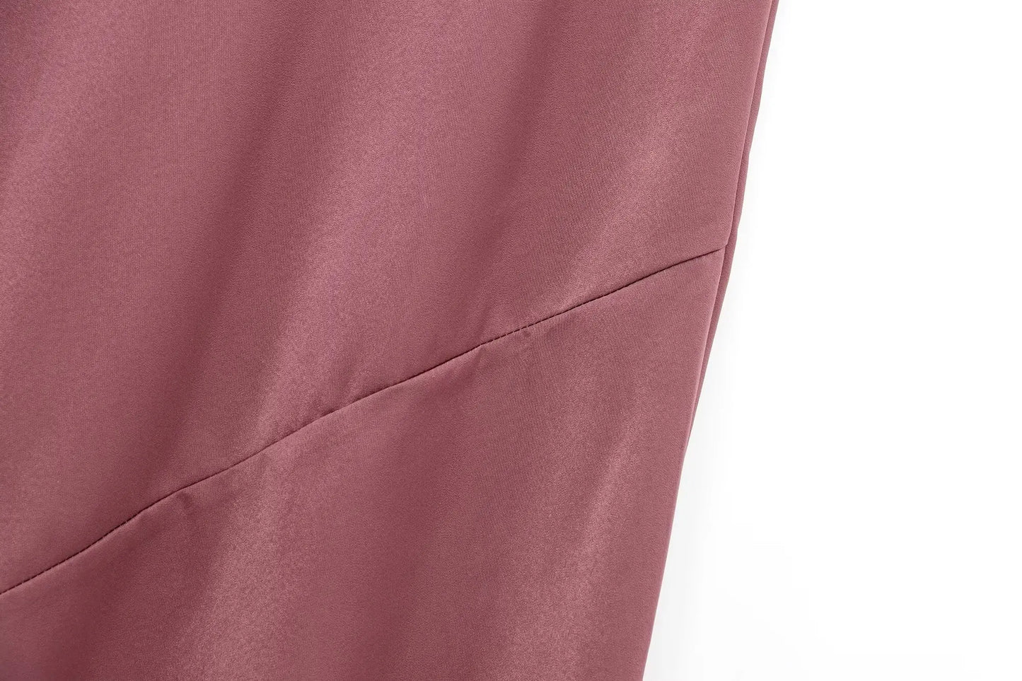 Women's new Chic fashion multi-color slim casual satin texture asymmetric MIDI skirt retro elastic waist women's skirt Mujer