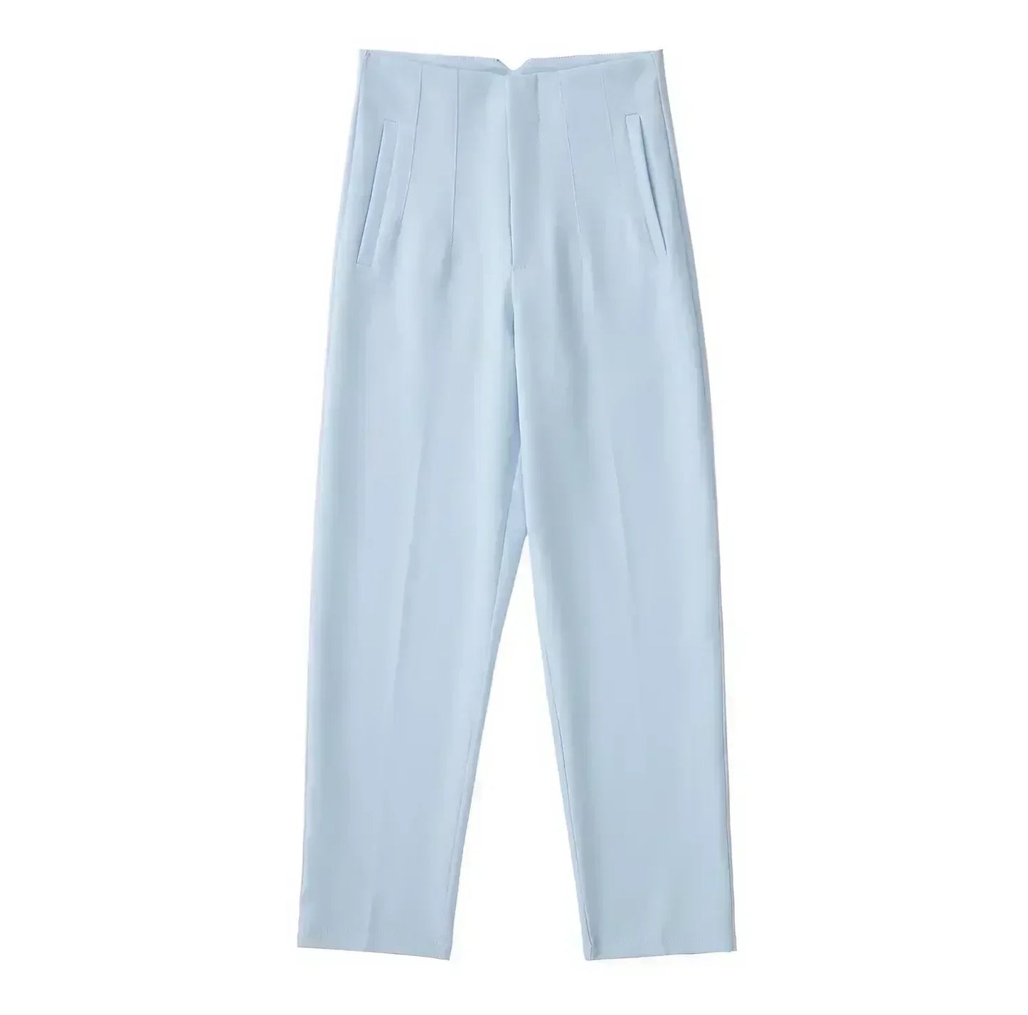 Woman Pants 2023 Chic Fashion Office Wear Pants For Women Vintage High Waist Zipper Fly Female Ankle Trousers Mujer