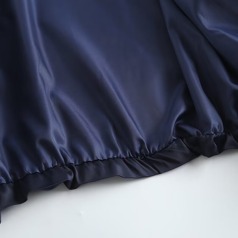 Women's casual short puffy sleeve pilot jacket Coat