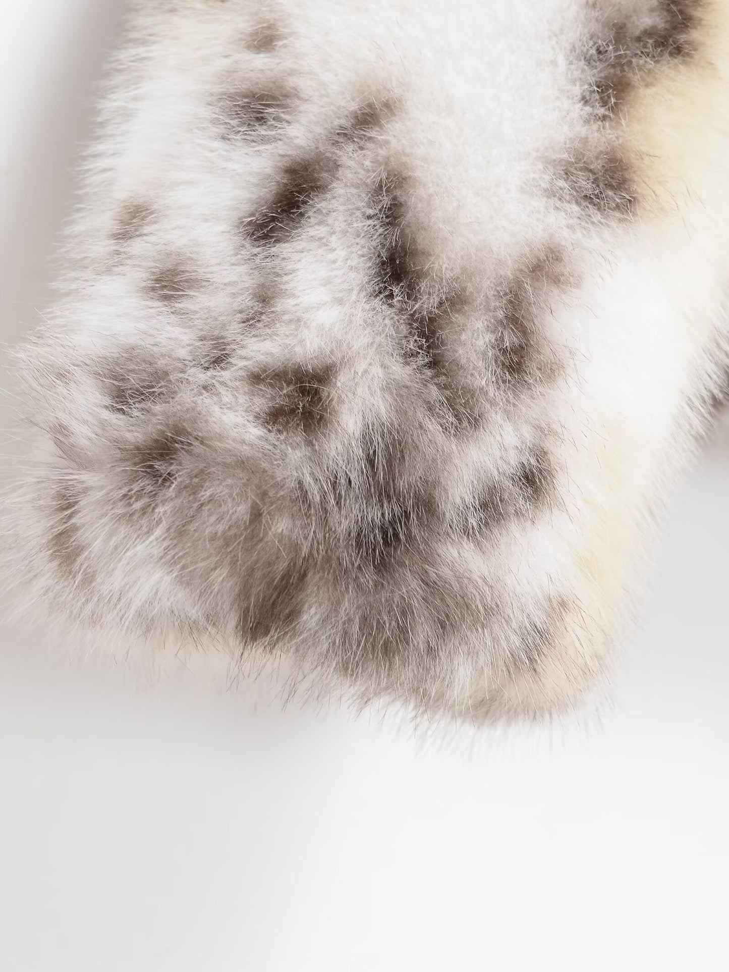 Women's warm standing collar faux fur effect Coat