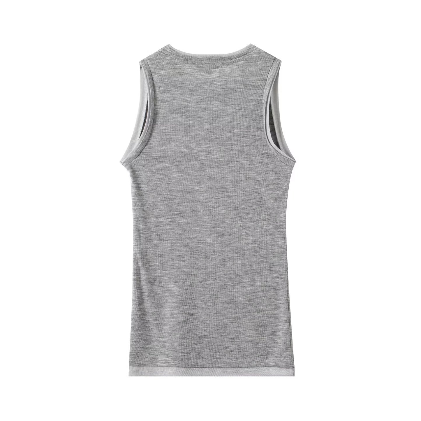 Women's new fashion sleeveless basic style vest T-shirt