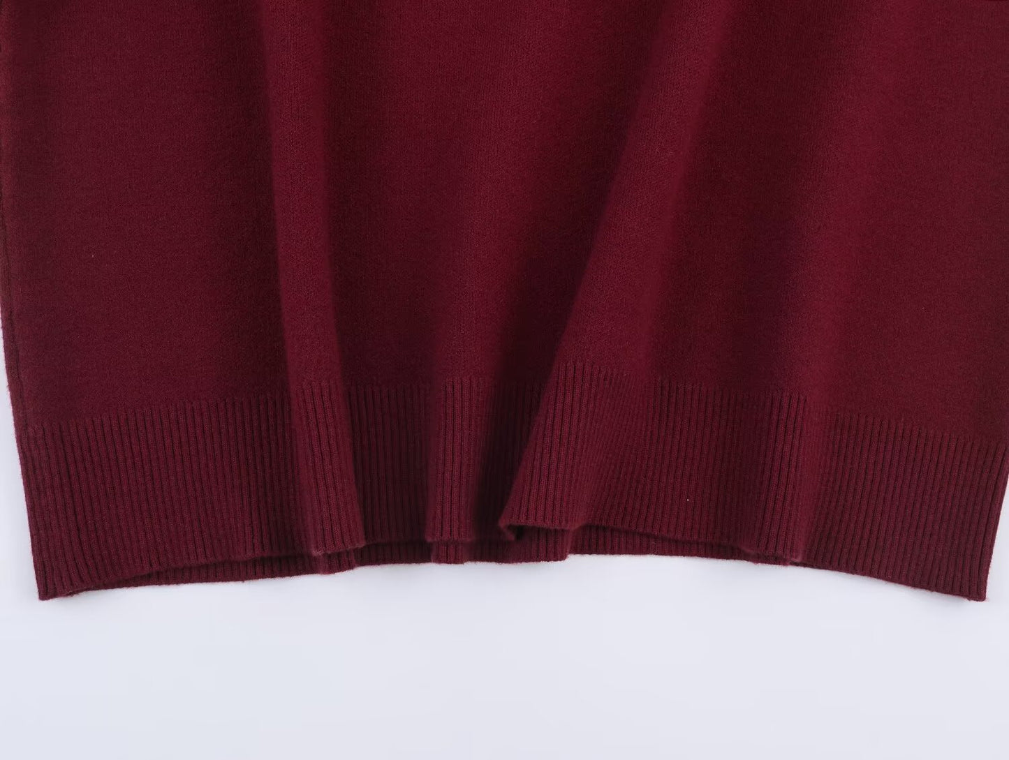 Women's loose versatile polo shirt collar knit sweater