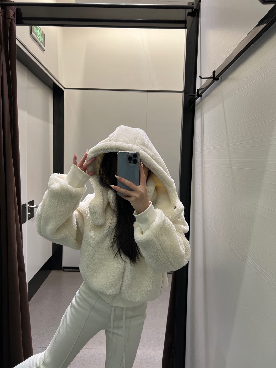 Women's new fashion casual versatile hooded lamb wool short jacket