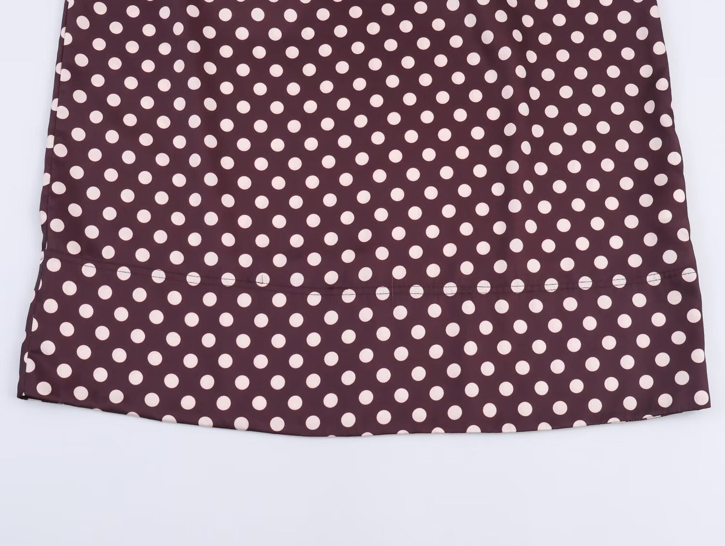 Women's new fashion casual high waisted A-line polka dot MIDI skirt