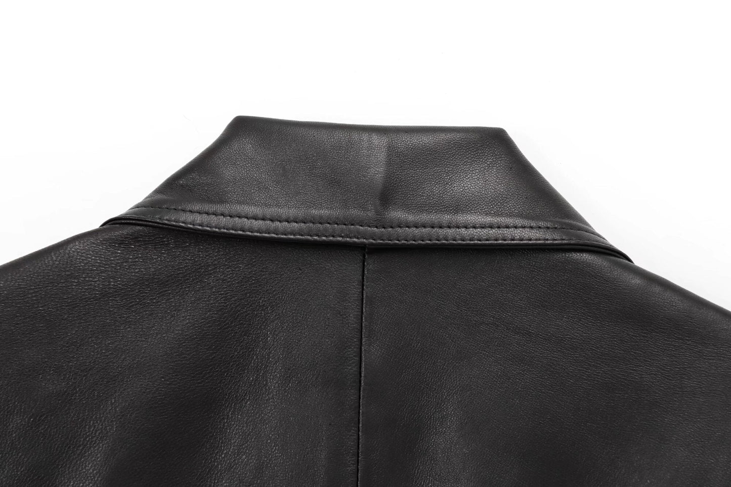 Women's New Fashion Casual Joker Leather Suit Jacket Retro Long Sleeve Pocket Women's Coat Chic Blazer
