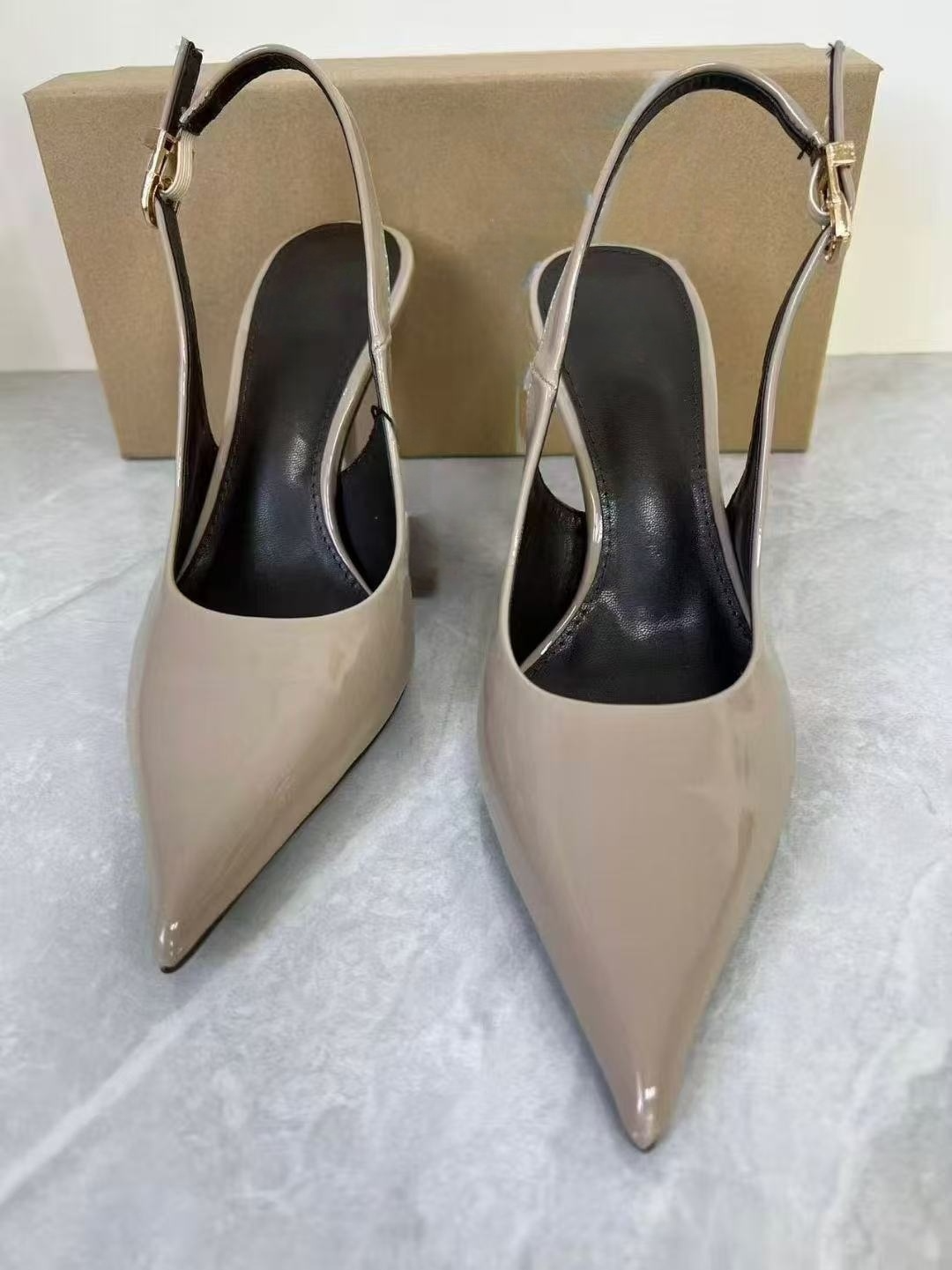 2026 women's new fashion pointed back strap stiletto heels