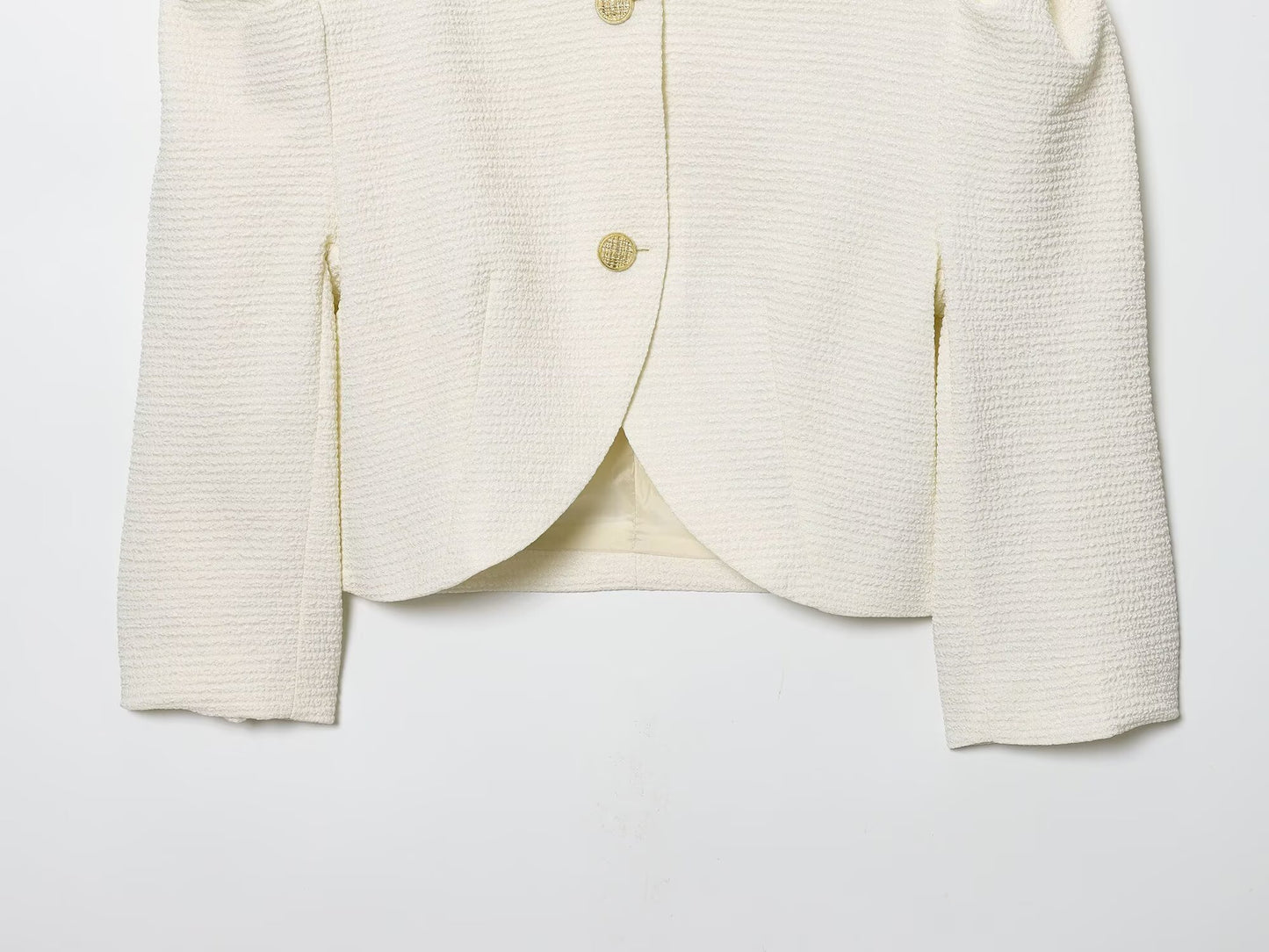 Women's new fashion short puffy sleeve suit jacket+Pants suit