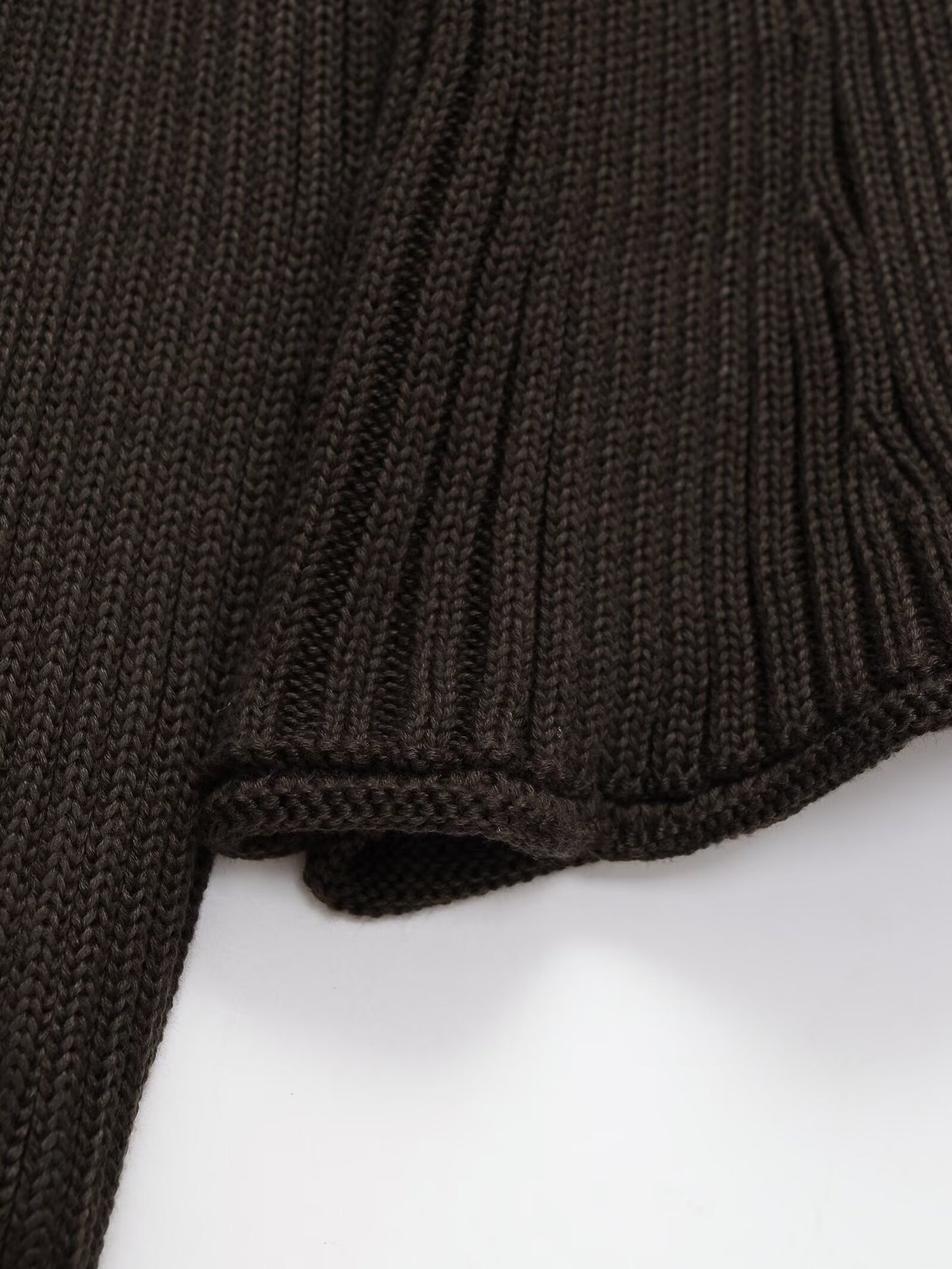 Women's Elastic slim ribbed button knit Coat