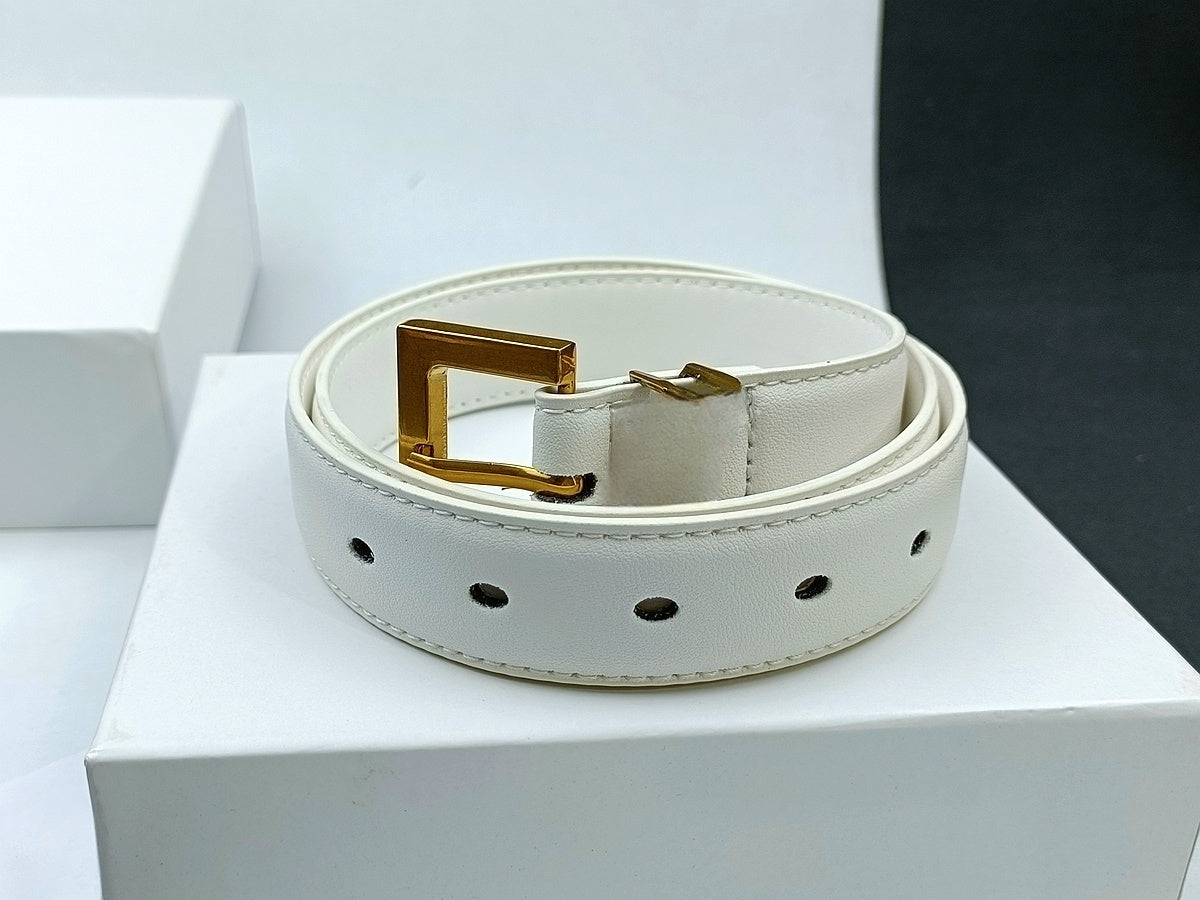 Women's 2025 New Casual Fashion Joker Multi-color Pin Buckle Design Women's Thin Belt Belt