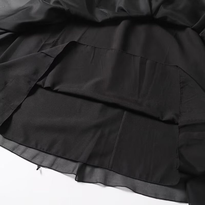 Women's new fashion vacation style draped suspender MIDI dress