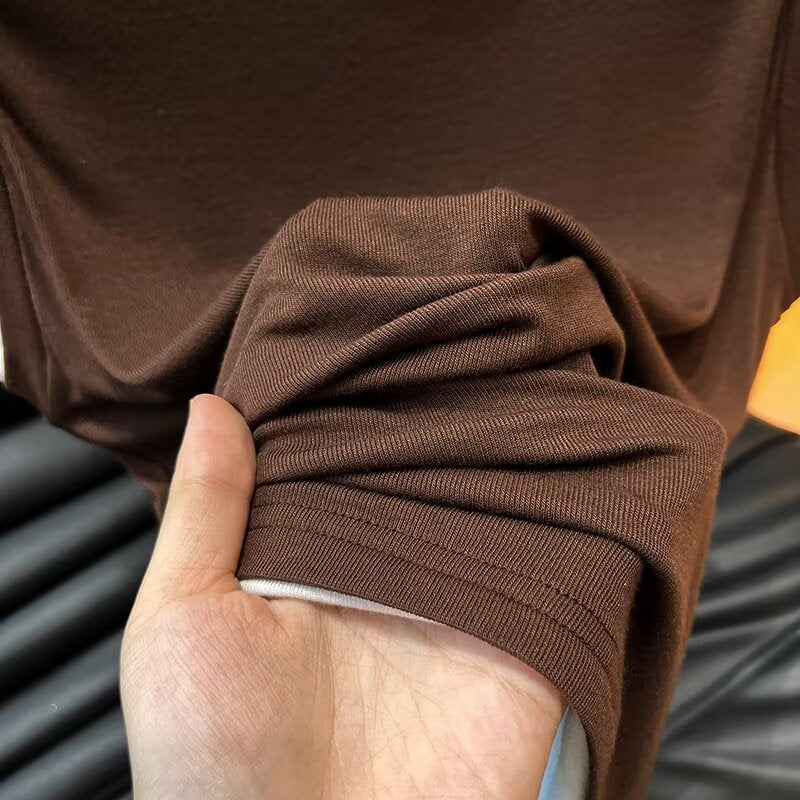 Women's New Fashion Two tone Edge O Neck Sleeveless vest T-shirt