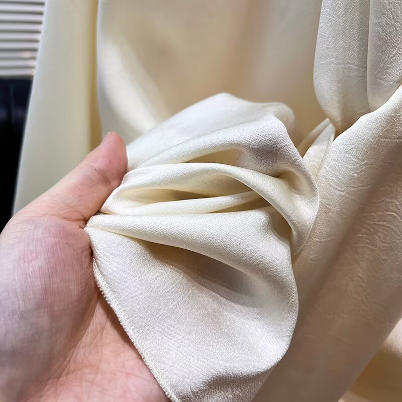 Women's new fashion ribbon decoration long sleeved V-neck draped shirt