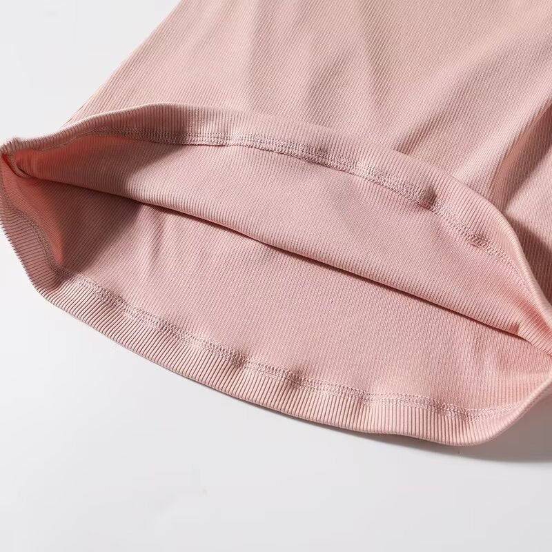 Women's new fashion slim one shoulder V-neck T-shirt top